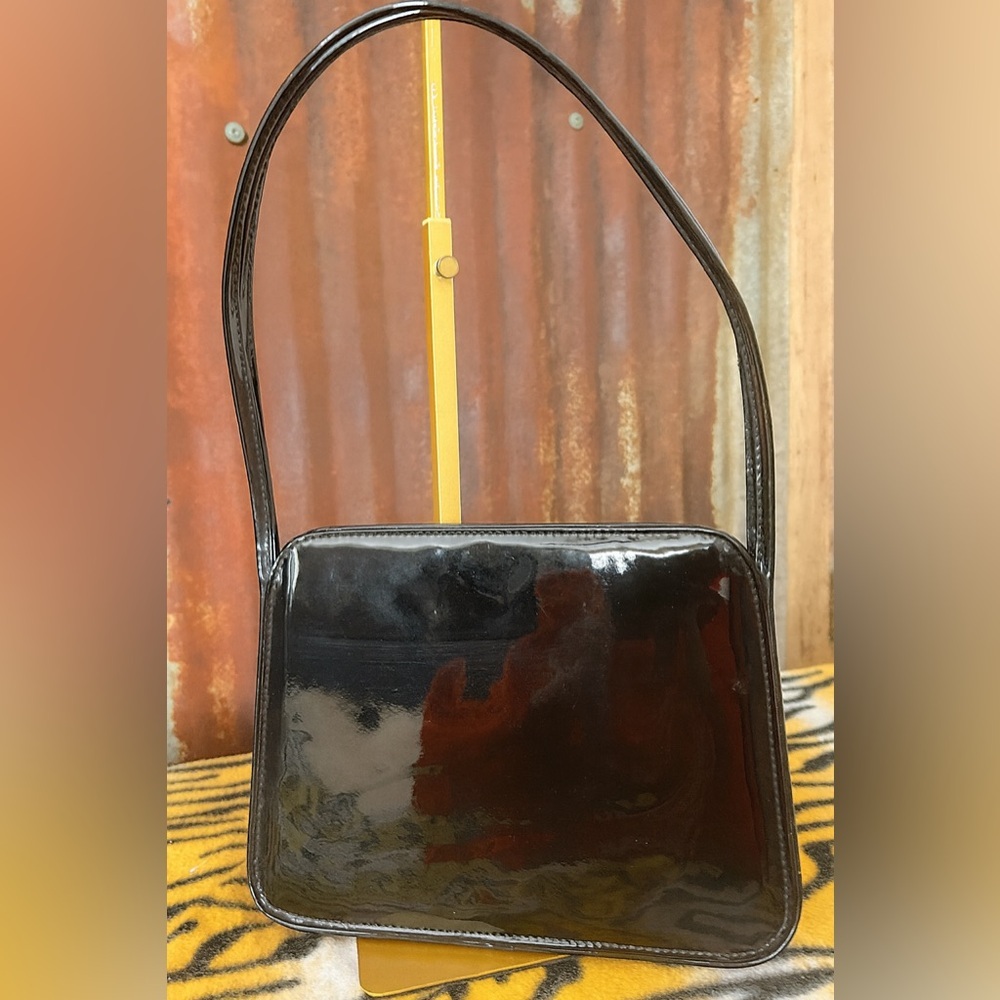 Vintage Hastings & Smith Black patent Shoulder Bag - Picture 2 of 4
